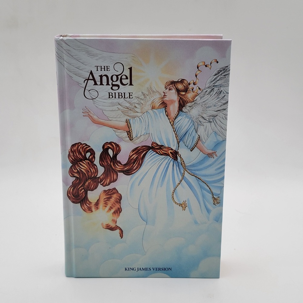 World Publishing The Angel Bible Hardcover 1989 KJV Red Letter Angel Facts EX